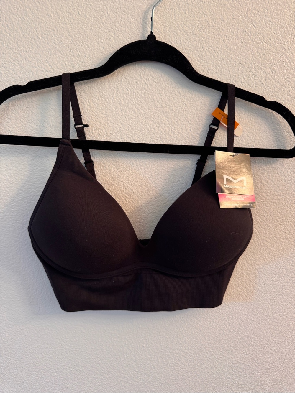 NWT Maidenform Seamless Lift Wireless Bra DM2316 Black Size S